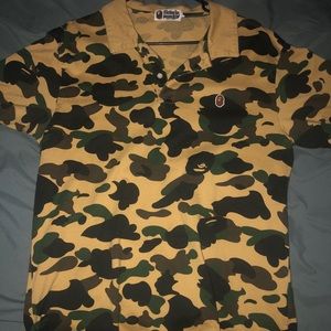 BAPE Camo polo shirt
